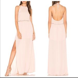 NWOT SMYM Heather Halter Maxi Dress